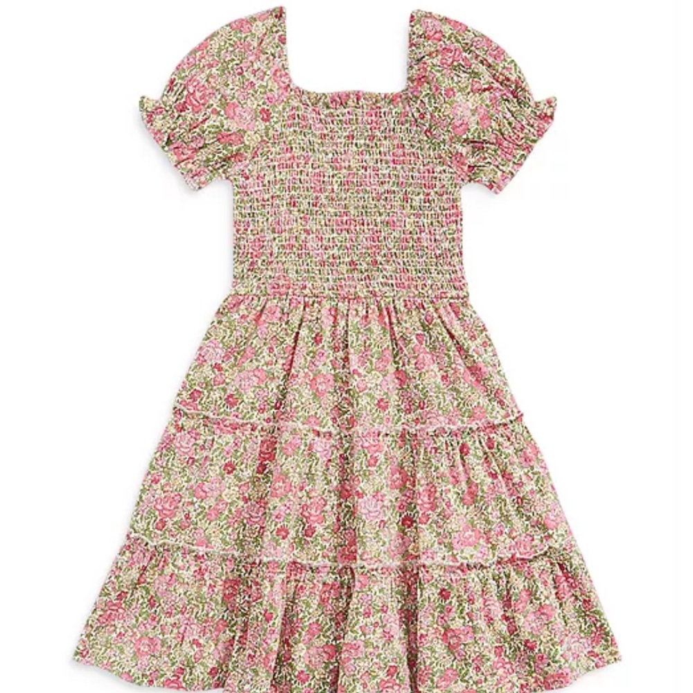 Polo Ralph Lauren Girls' Floral Smocked Cotton Jersey Dress
